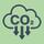 CO2-reduced material