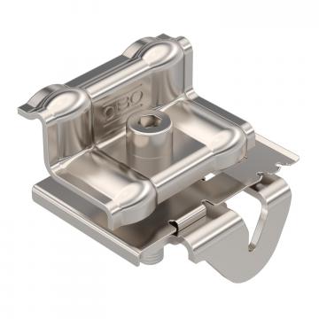 End clamp for PV module mounting, free-standing system