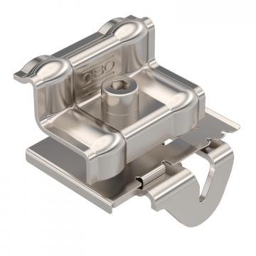 End clamp for PV module mounting, free-standing system