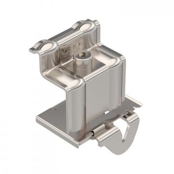 End clamp for PV module mounting, free-standing system