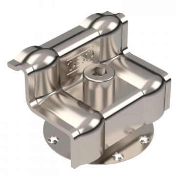 End clamp with spring for PV module mounting