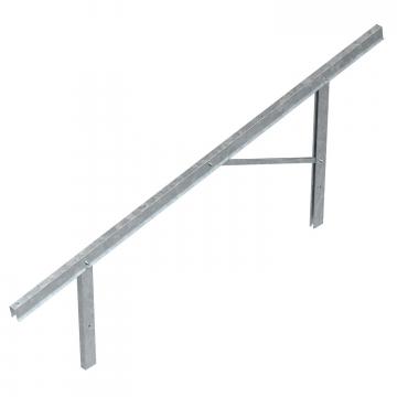 Pre-mounted supports for PV module mounting, free-standing system