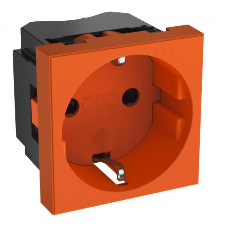 0° socket, protective contact, single 1 | Single 0° | оранжево; RAL 2004