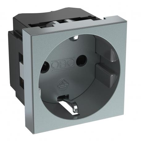 0° socket, protective contact, single 1 | Single 0° | лакиран цвят алуминий