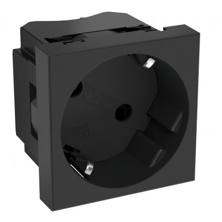33° socket, protective contact, single 1 | Single 33° | сиво-черно; RAL 7021