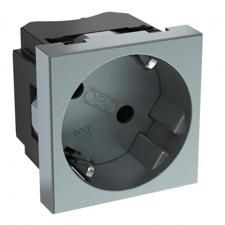 33° socket, protective contact, single 1 | Single 33° | лакиран цвят алуминий