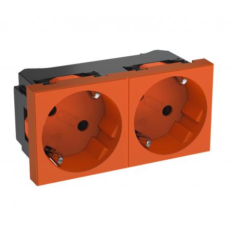 33° socket, protective contact, double 2 | Double 33° | оранжево; RAL 2004