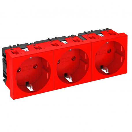 Контакт 0°, троен 3 | Троен 0° | сигнално червено; RAL 3001