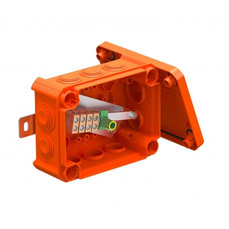FireBox T100 с уплътнения за пробождане, единични клеми 136x102x57 | 10 | IP66 | оранжево; RAL 2003