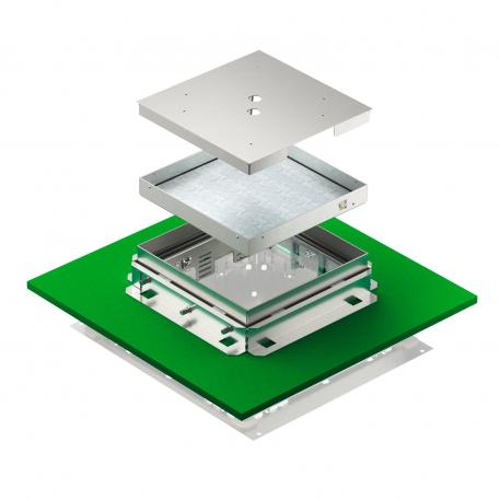 Нивелираща се касета за ревизионен отвор, RKNUZD3, неръждаема стомана 136 |  | 25 | 81 | Няма изход за проводник | 9